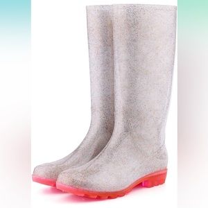 Glitter rain boots NWT